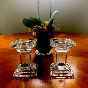 Set of Shannon crystal candlesticks